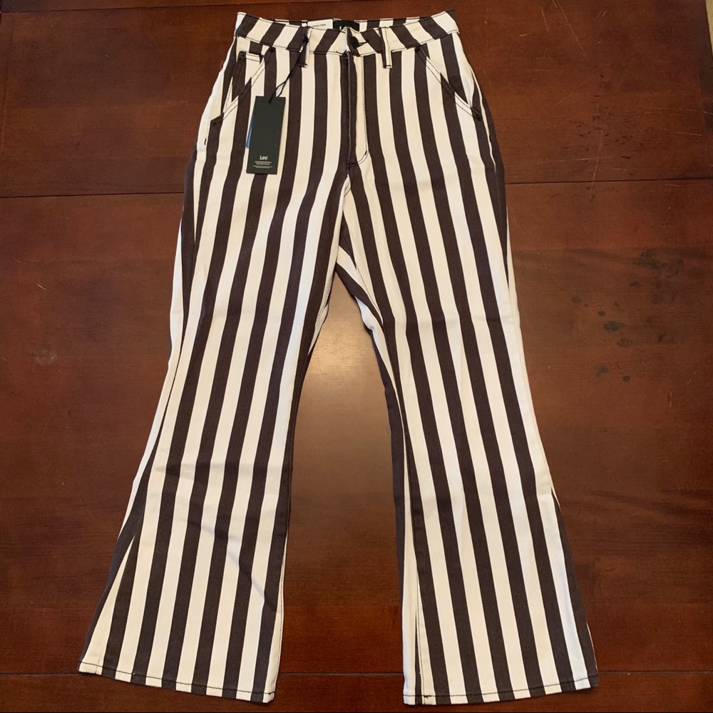 Urban Outfitters Lee Black and White Striped Jeans